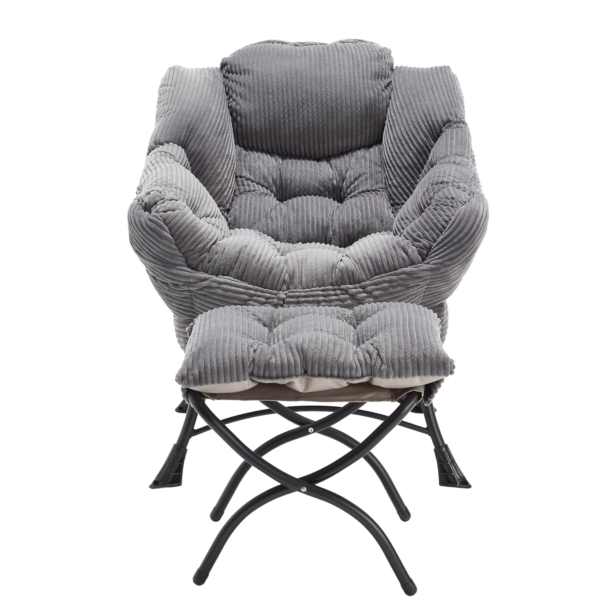 Lazy Chair with Ottoman, Modern Lounge Accent Chair with Armrests and a Side Pocket, Leisure Upholstered Sofa Chair Reading Chair with Footrest for Small Space, Corner Chair-Grey?