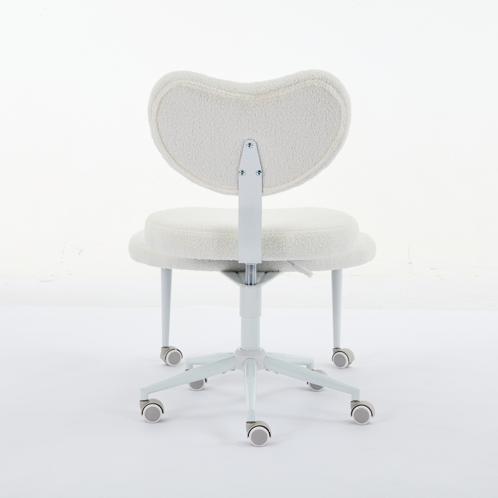 Meditation Chair Plus, Cross Legged Chair with Wheels, ADHD Chair, Criss Cross Desk Chair with Lumbar Support and Adjustable Stool, Flexible Design for Fidgety Sitters, Ivory