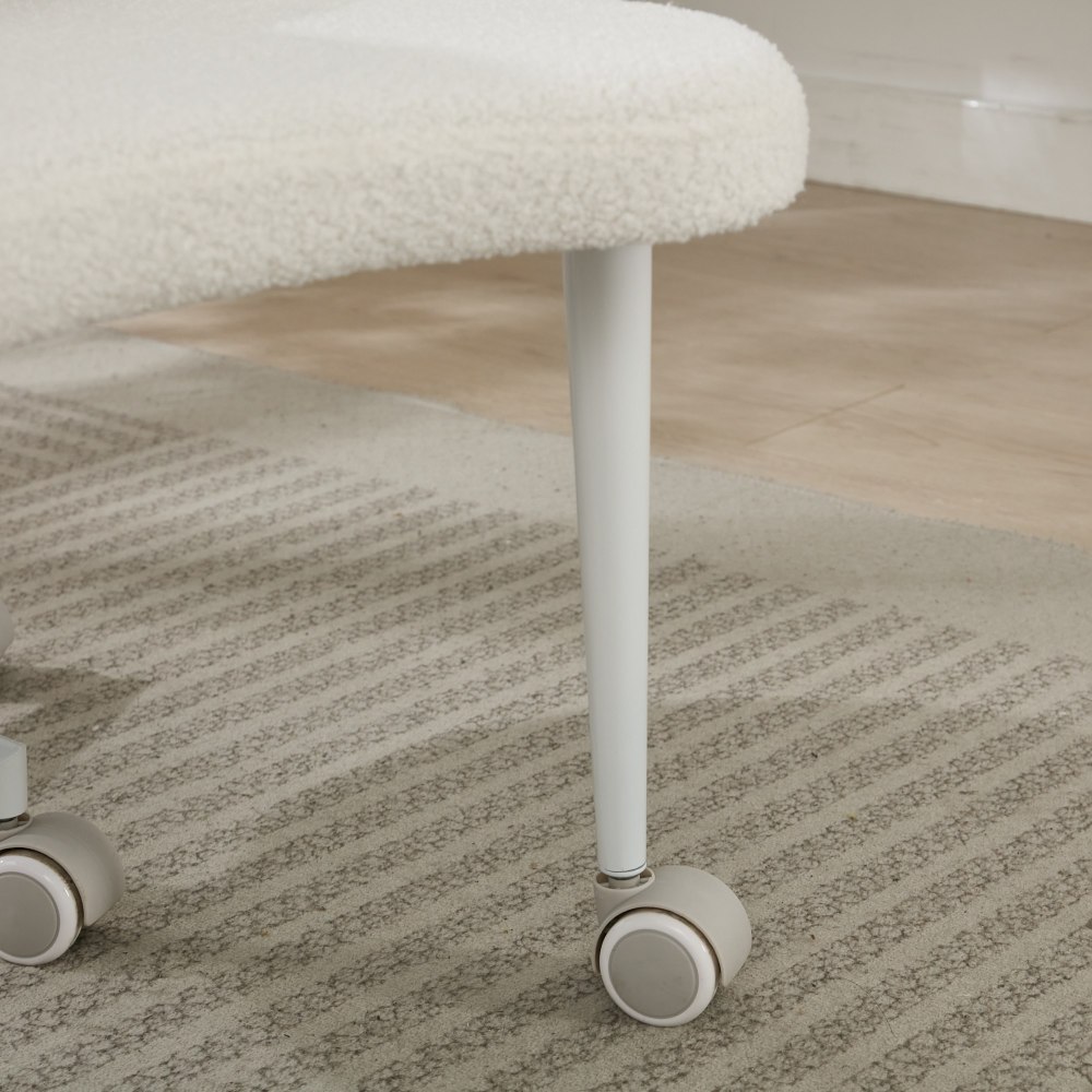 Meditation Chair Plus, Cross Legged Chair with Wheels, ADHD Chair, Criss Cross Desk Chair with Lumbar Support and Adjustable Stool, Flexible Design for Fidgety Sitters, Ivory