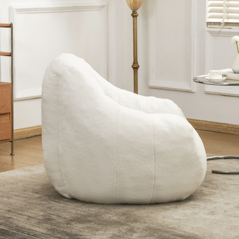 Bean Bag Chair with Filler, Bean Bag Sofa with Tufted Soft Stuffed Filling, Fluffy and Lazy Sofa, Comfy Cozy BeanBag Chairs with Memory Foam for Dorm, Apartment, Living Room