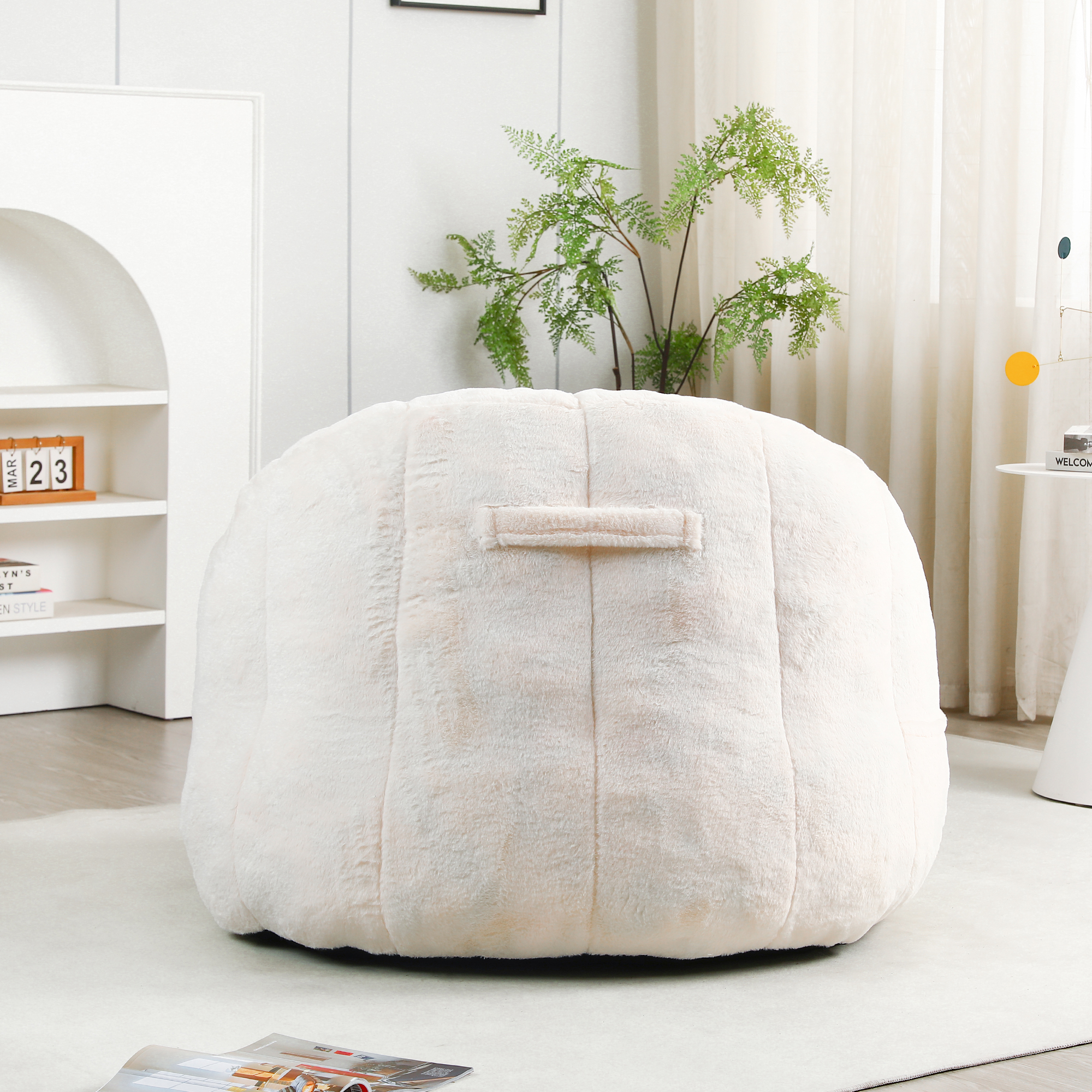 Bean Bag Chair, Bean Bag Sofa Chair with Armrests Stuffed High-Density Foam, Lazy Sofa Comfy Chairs BeanBag Chair for Adults in Living Room,Bedroom Reading