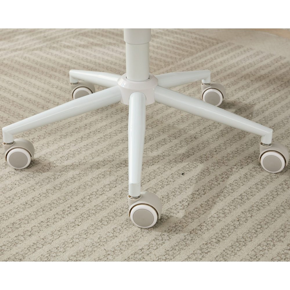 Meditation Chair Plus, Cross Legged Chair with Wheels, ADHD Chair, Criss Cross Desk Chair with Lumbar Support and Adjustable Stool, Flexible Design for Fidgety Sitters, Ivory