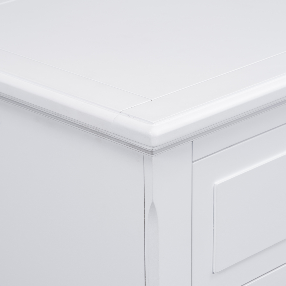 U_STYLE 28''painted Nightstand with 3 Drawers and Smooth Gliding Rails ,Simple Bedside Cabinet with Metal handle, Minimalist Sofa Side Table with rubber legs for Bedroom Sofa Couch Office