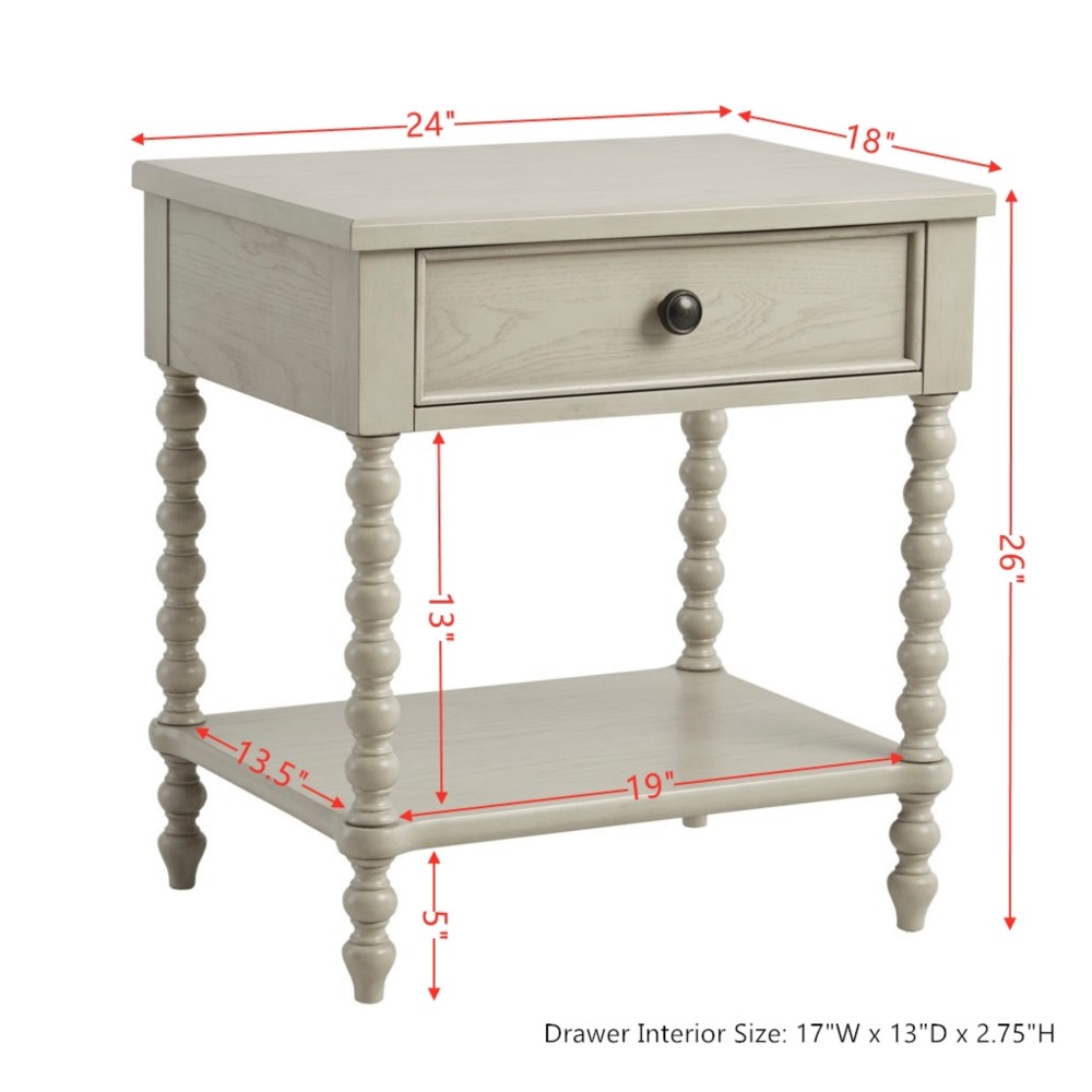 Nightstand Antique Cream See below
