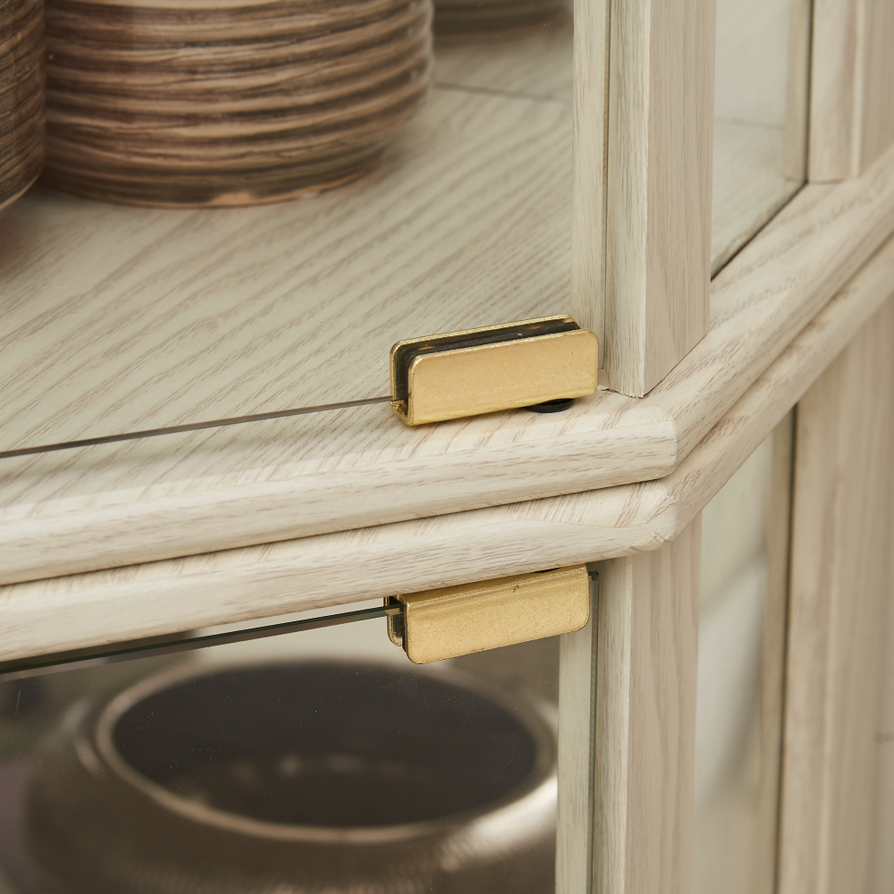 Lighted Corner Curio Cabinet - Elegant Glass Display Case for Living Room & Bar Storage - Perfect for Antique Collections & Wine - Includes Built-in Lighting - BLACK