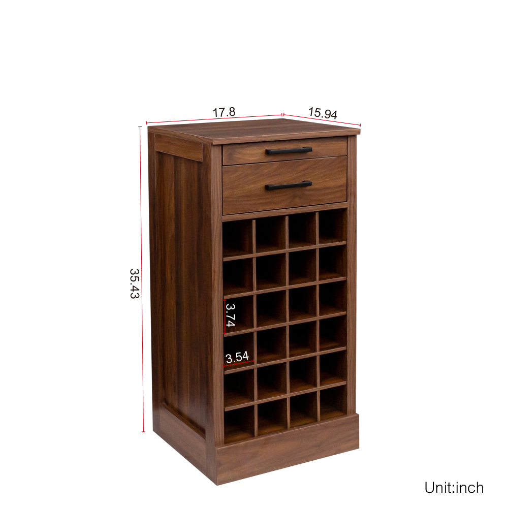 brown walnut color modular 32 wine bar cabinet Buffet Cabinet