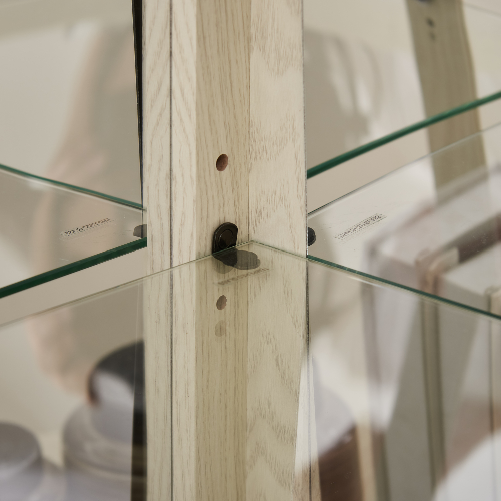 Lighted Corner Curio Cabinet - Elegant Glass Display Case for Living Room & Bar Storage - Perfect for Antique Collections & Wine - Includes Built-in Lighting - BLACK