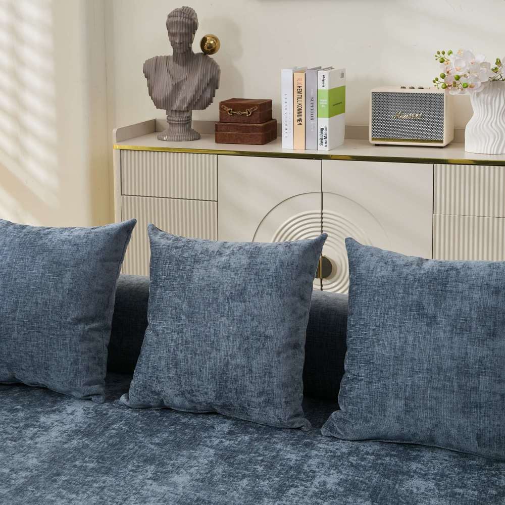 Comfy Convertible Folding Mattress Couch, Floor Sofa Bed, Chenille Floor Sofa with Armrest, Floor Sofa Lounge Couch for Living Room Bedroom Lounge Studio-Beige