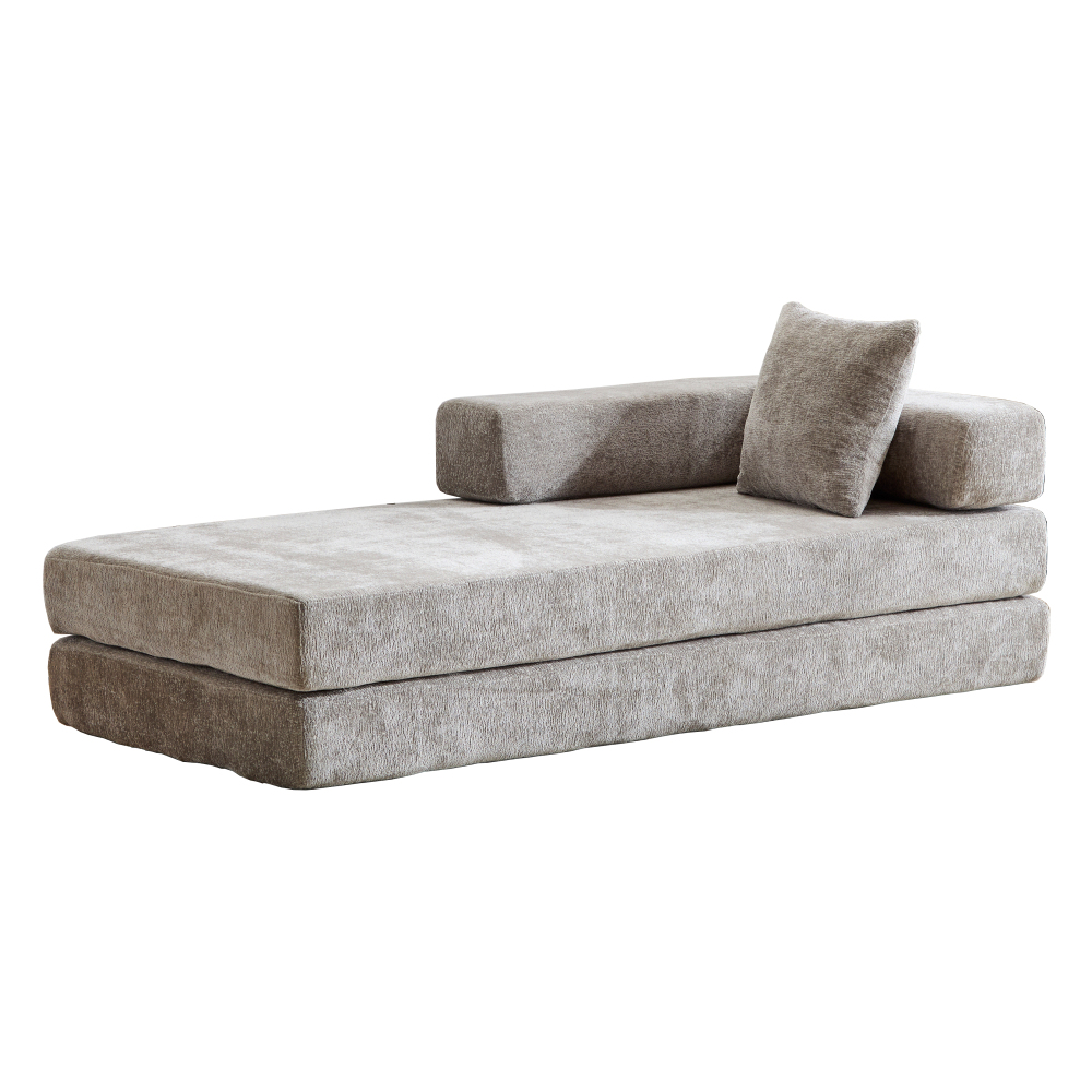 Floor Couch,Compression Sofa,Convertible Floor Sofa Bed-with Pillow Back Support Armrest,Comfy Futon Couch Lounge Sleeper Bed,Chenille fabric,for Living Room Bedroom (dark green)