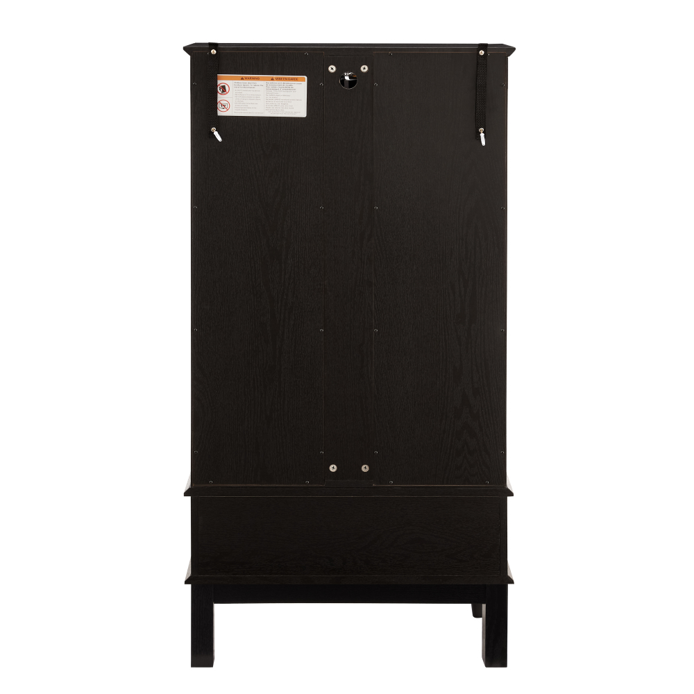 Lighted Curio Cabinet with Glass Doors and Adjustable Shelves 2 Door Wine Cabinet Display Curio Cabinet with LED Lights Light Black Finish and Drawer for Home Decor and Storage
