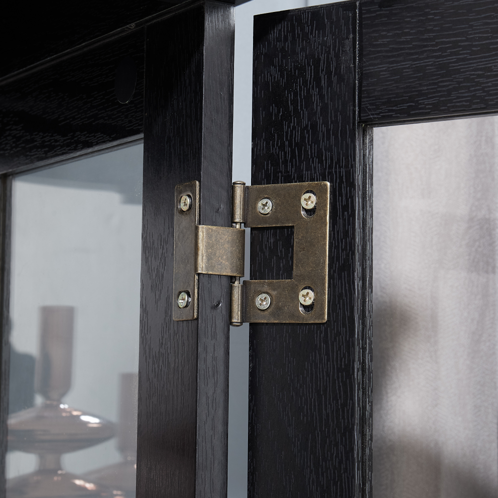 Lighted Glass Curio Display Cabinet,Display Cabinet,Glass Storage Cabinet Glass Wine cabinet Wood Frame Toy Display for Living Room, Kitchen, Pantry light bulb included Antique white