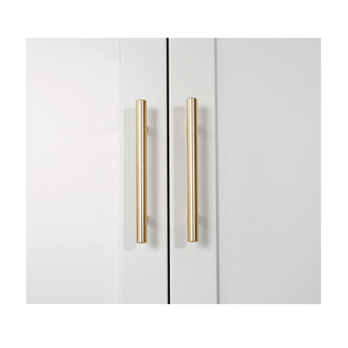 71" Tall Metal Wardrobe Cabinet with 2 Drawers and Hanging Rod, 2 Doors Wardrobe Closet with Shelf for Bedroom, Office, Laundry Room,Entryway ,Foyer,Guesthouse (White)