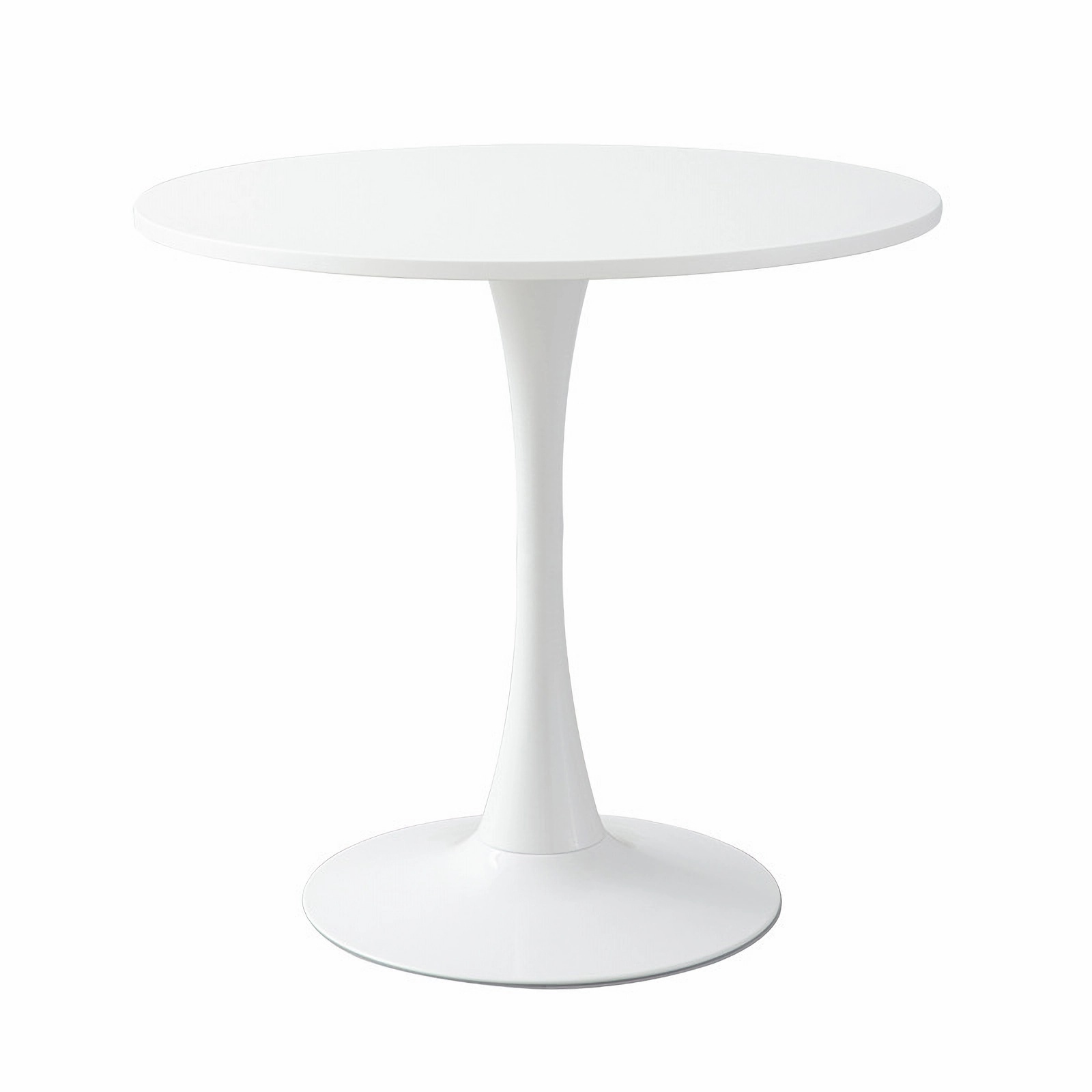 Black Round Table, Modern Dining Table, MDF Top and Steel Base Tulip Round Kitchen Table, Mid Century Coffee Table for Living Room 24 Inch, Kitchen Table, Oval Dining Table