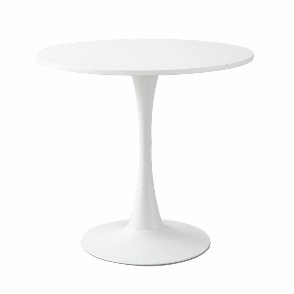 Black Round Table, Modern Dining Table, MDF Top and Steel Base Tulip Round Kitchen Table, Mid Century Coffee Table for Living Room 24 Inch, Kitchen Table, Oval Dining Table