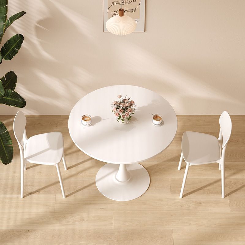 Black Round Table, Modern Dining Table, MDF Top and Steel Base Tulip Round Kitchen Table, Mid Century Coffee Table for Living Room 24 Inch, Kitchen Table, Oval Dining Table