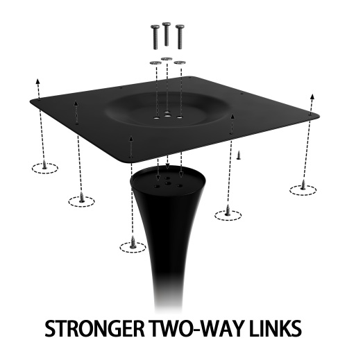 Black Round Table, Modern Dining Table, MDF Top and Steel Base Tulip Round Kitchen Table, Mid Century Coffee Table for Living Room 24 Inch, Kitchen Table, Oval Dining Table