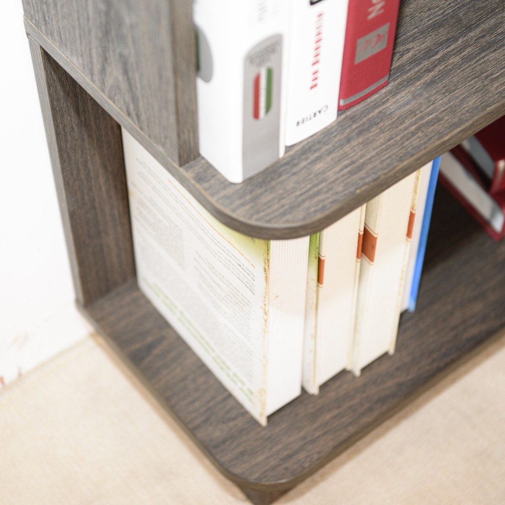 90cm (35.43") extended size Freestanding Corner Bookshelf For Living Room, Bedroom, home office, Wooden Bookcase with anti-drop panel and anti tipping device, Open storage Display cabinet 5 colors