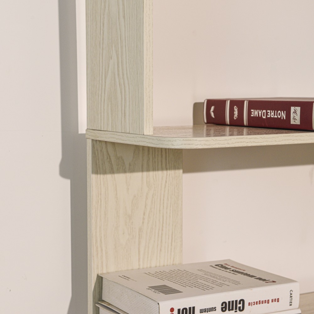 90cm (35.43") extended size Freestanding Corner Bookshelf For Living Room, Bedroom, home office, Wooden Bookcase with anti-drop panel and anti tipping device, Open storage Display cabinet 5 colors