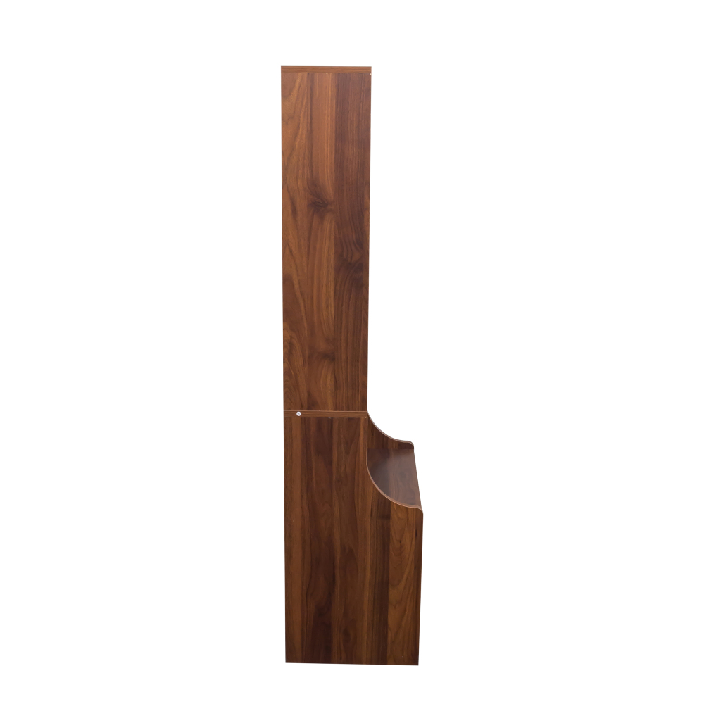 Night Stand with Bookshelf, Night Stand with 2 Storage Drawers for Bedroom