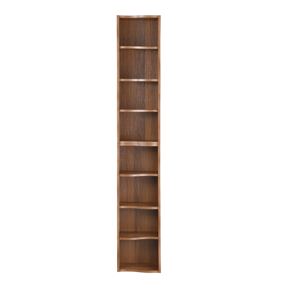8-layer adjustable shelf ultra-thin bookshelf with a wavy border design, which is more aesthetically pleasing, is suitable for high and narrow, display and multi-functional bookshelves in home offices