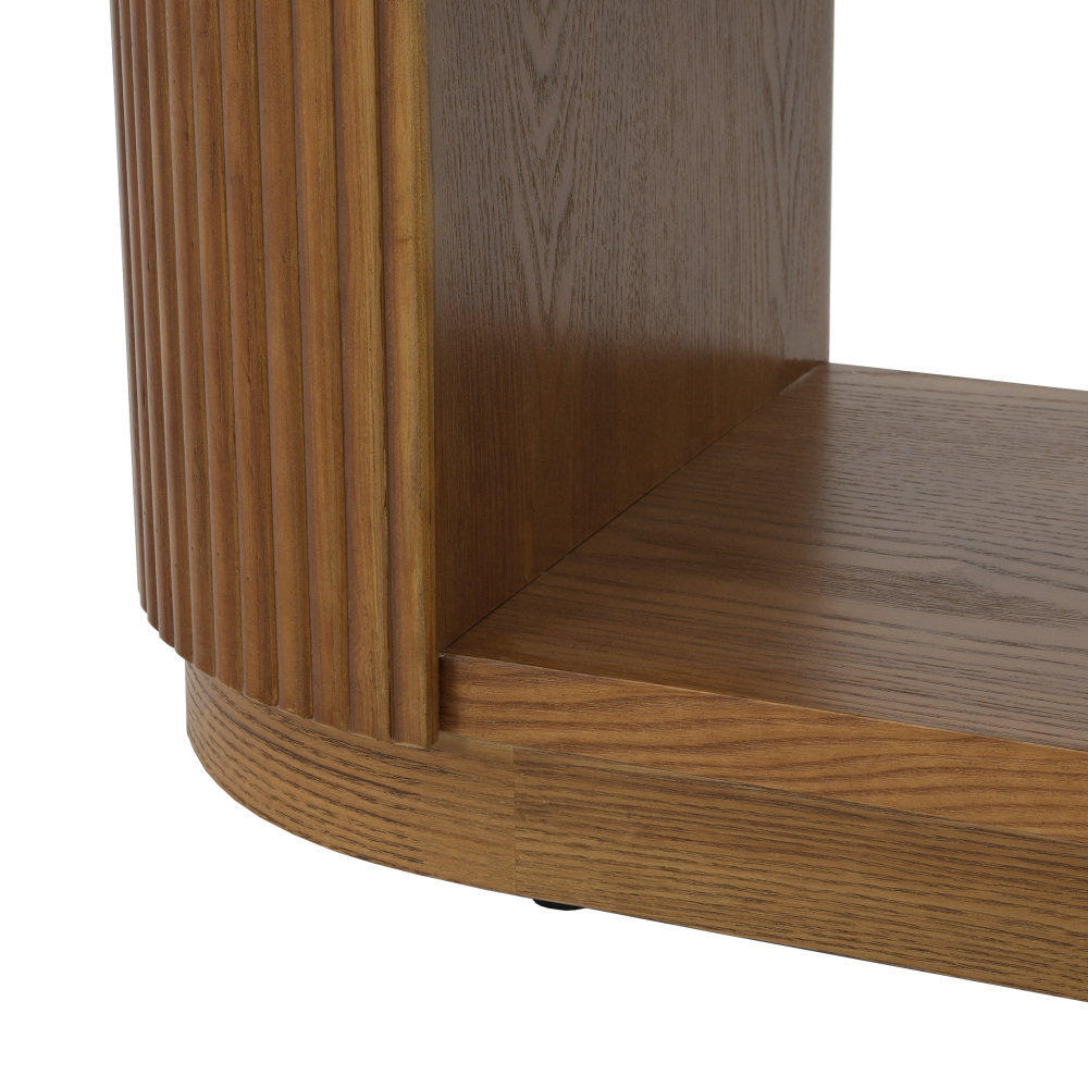 Mirod Modern Entryway Console Table - Slim Sofa Table with Open Shelf & Elegant Wood Grain, Multi-Functional Hallway Table for Living Room