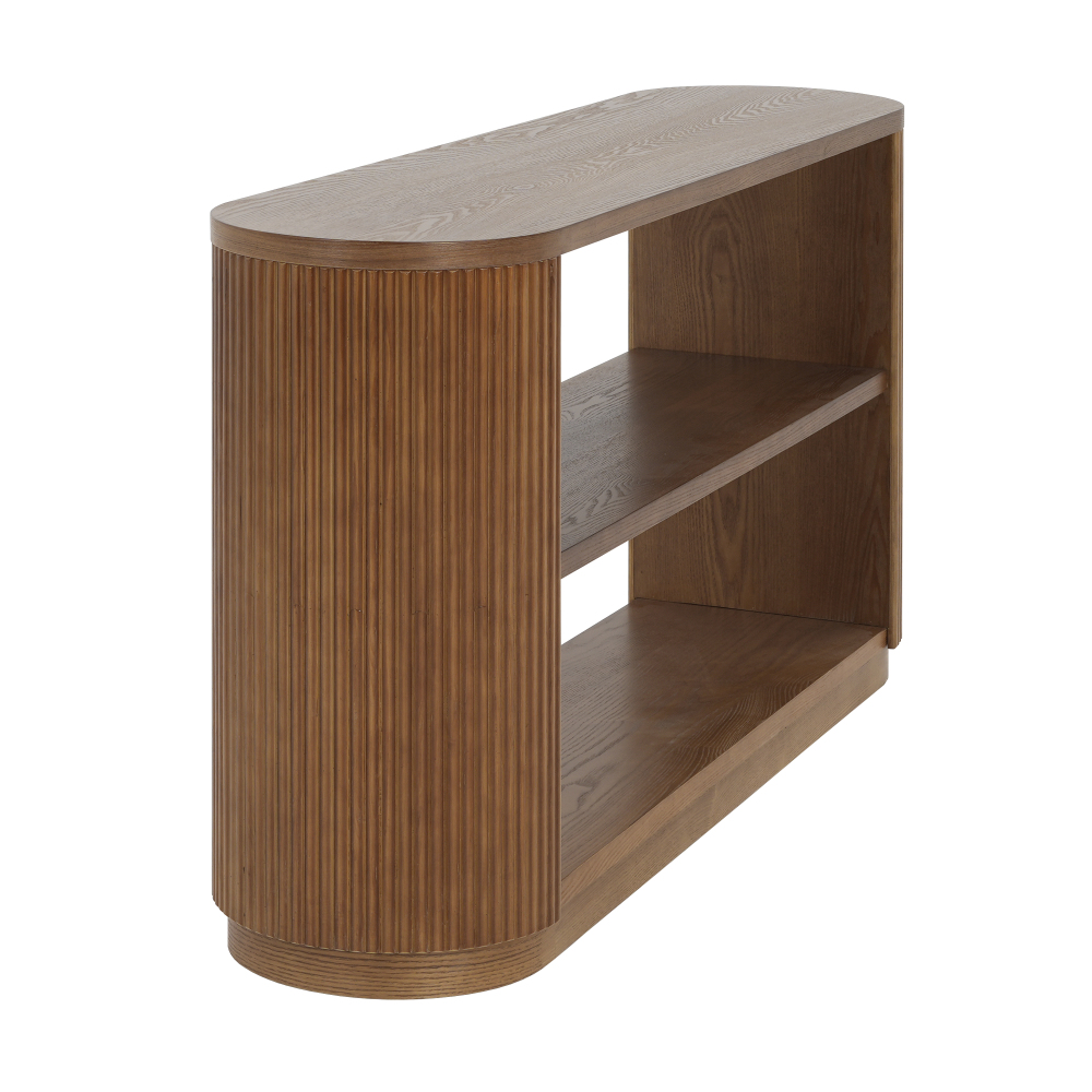 Mirod Modern Entryway Console Table - Slim Sofa Table with Open Shelf & Elegant Wood Grain, Multi-Functional Hallway Table for Living Room