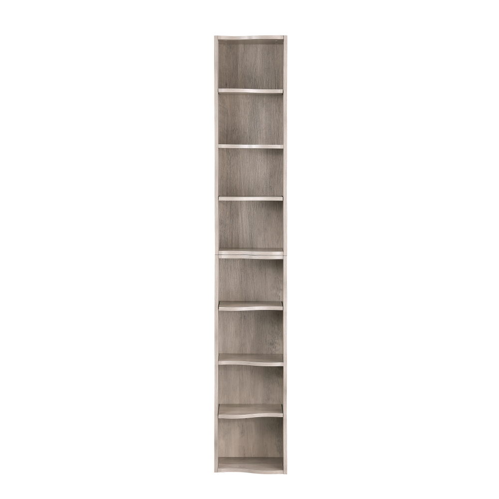 8-layer adjustable shelf ultra-thin bookshelf with a wavy border design, which is more aesthetically pleasing, is suitable for high and narrow, display and multi-functional bookshelves in home offices
