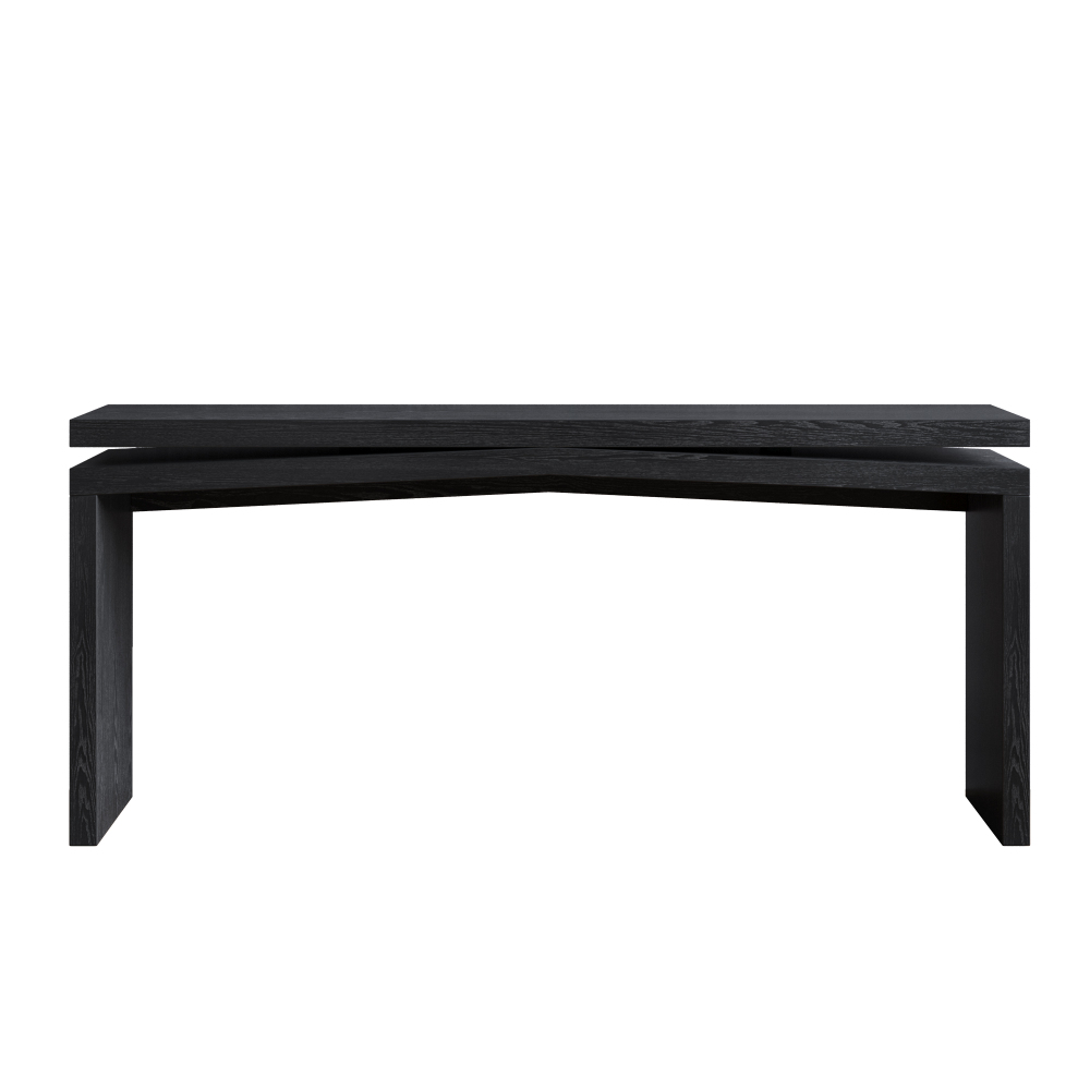65-Inch Rustic Solid Wood Veneer Console Table, Long Farmhouse Entryway Sofa Table for Living Room, Hallway, Behind Couch, Apartment