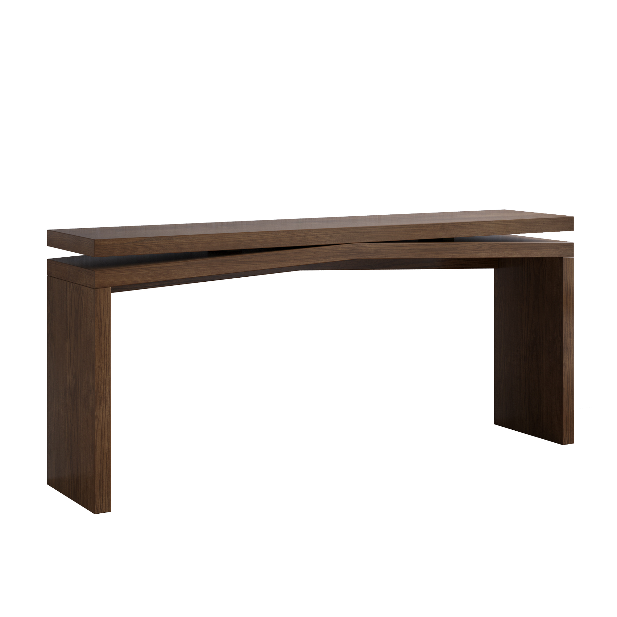 65-Inch Rustic Solid Wood Veneer Console Table, Long Farmhouse Entryway Sofa Table for Living Room, Hallway, Behind Couch, Apartment