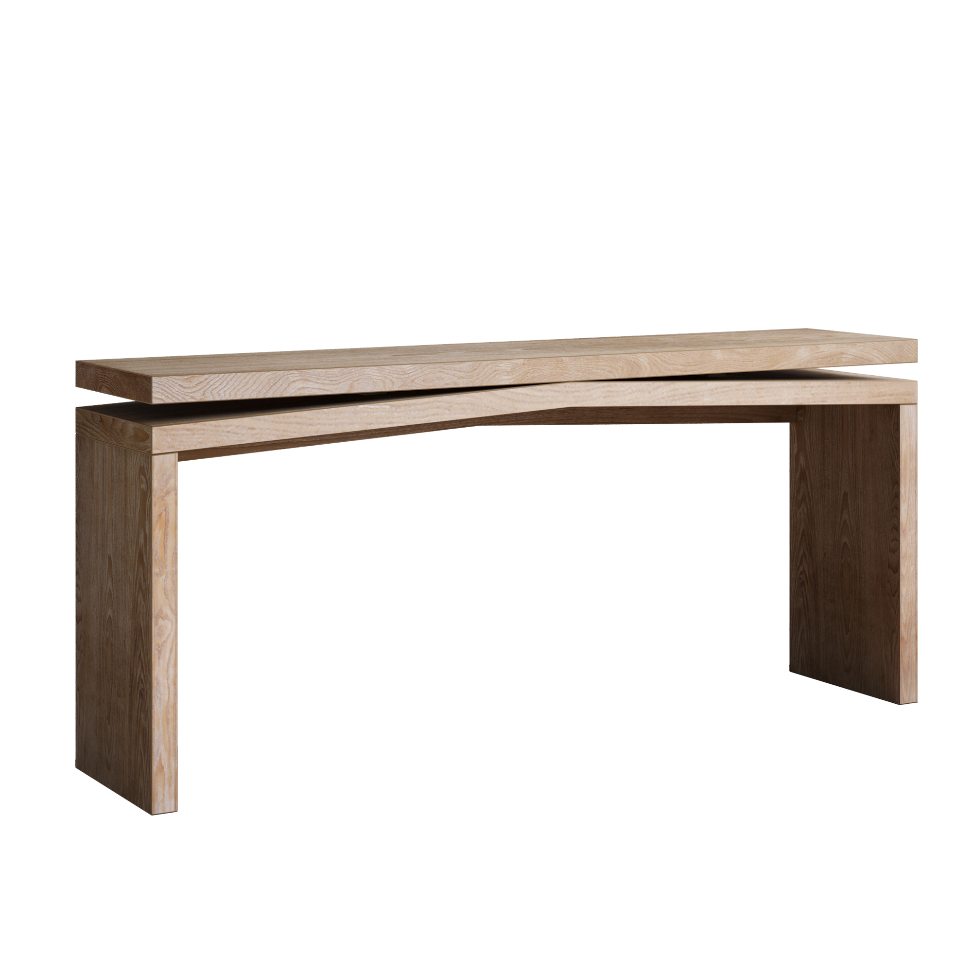65-Inch Rustic Solid Wood Veneer Console Table, Long Farmhouse Entryway Sofa Table for Living Room, Hallway, Behind Couch, Apartment