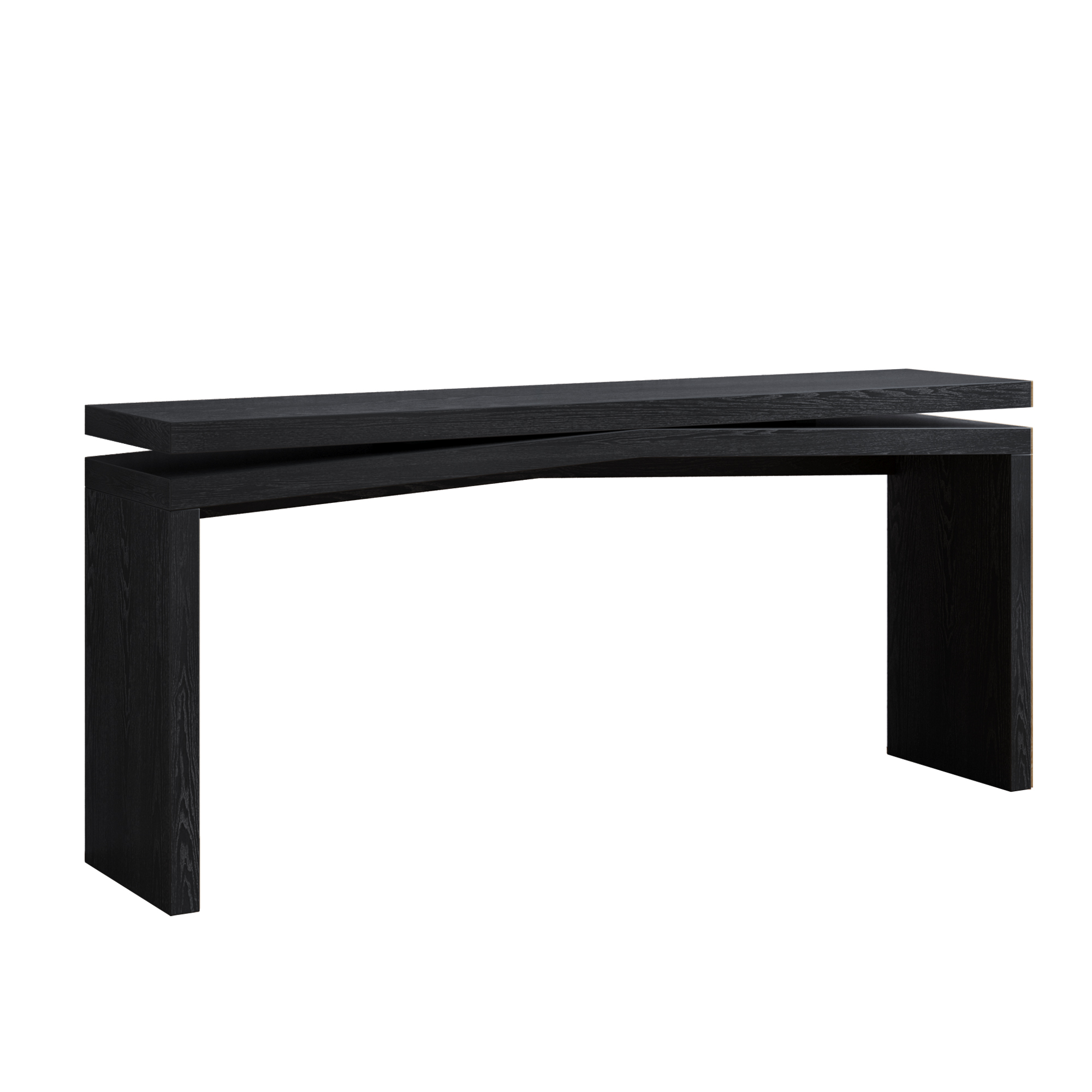 65-Inch Rustic Solid Wood Veneer Console Table, Long Farmhouse Entryway Sofa Table for Living Room, Hallway, Behind Couch, Apartment