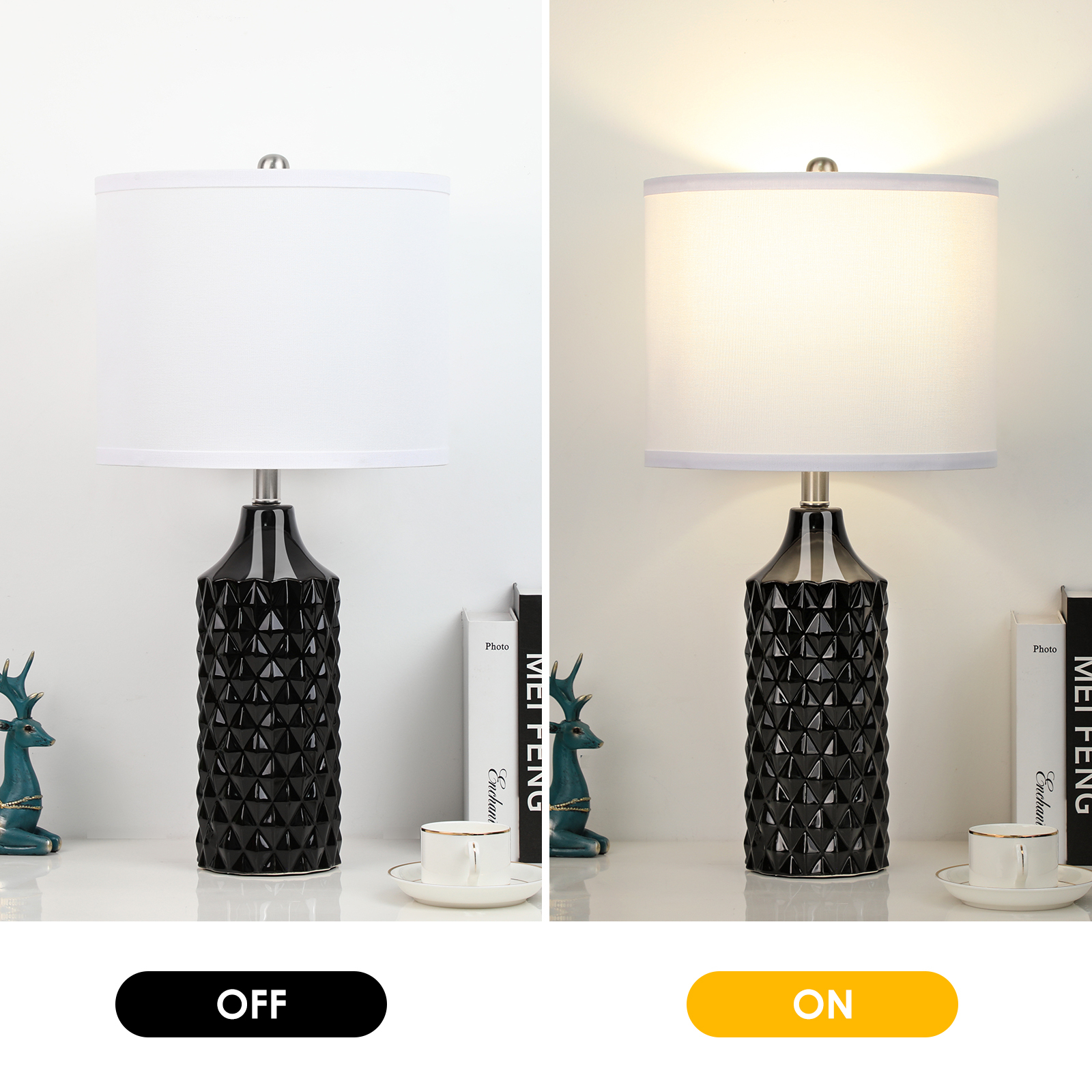 Ceramic Table Lamp 2Pack