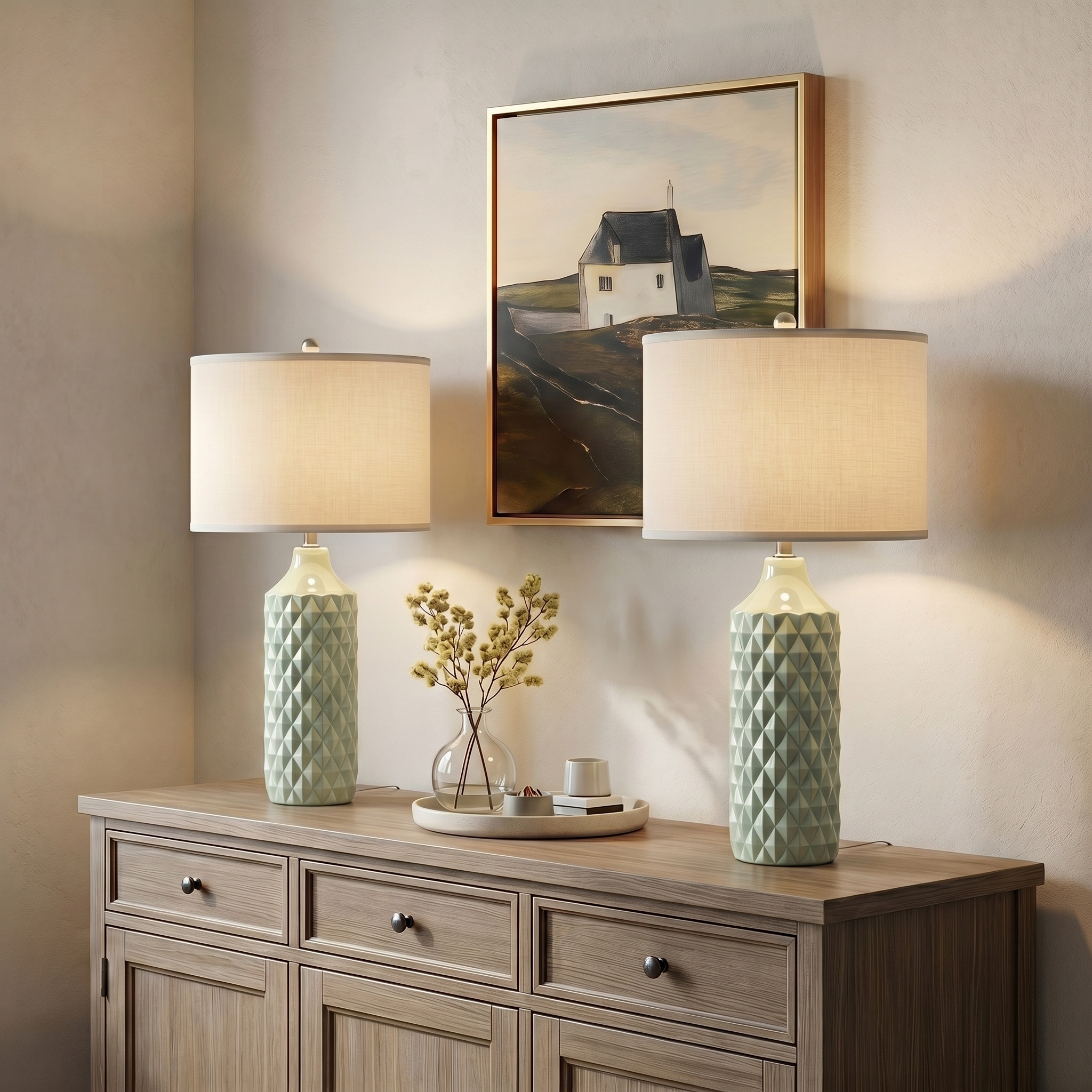 Ceramic Table Lamp 2Pack