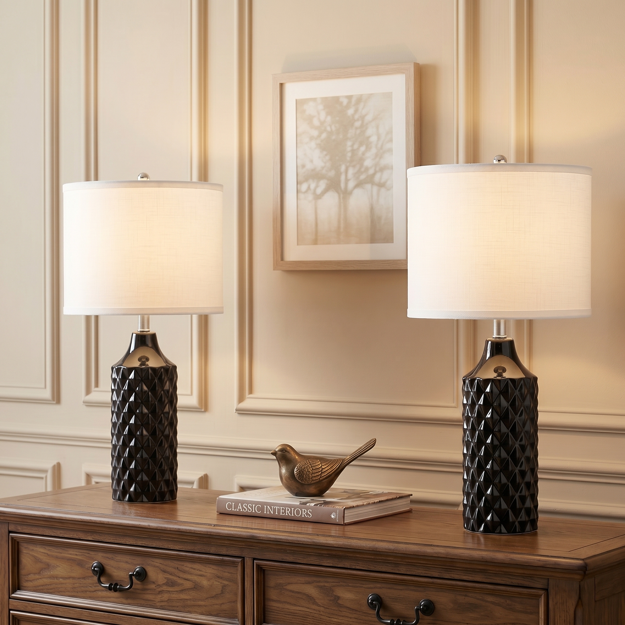 Ceramic Table Lamp 2Pack