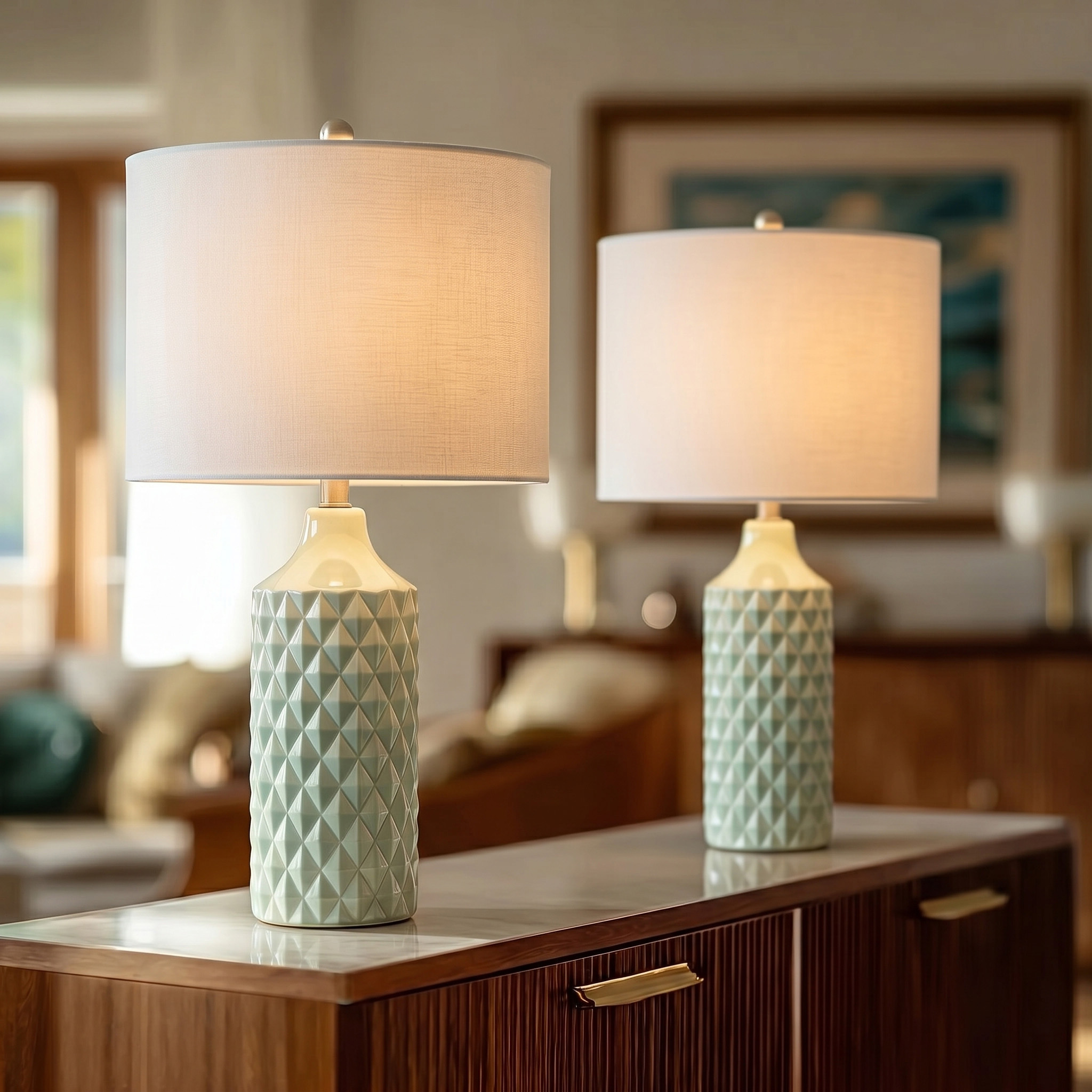 Ceramic Table Lamp 2Pack