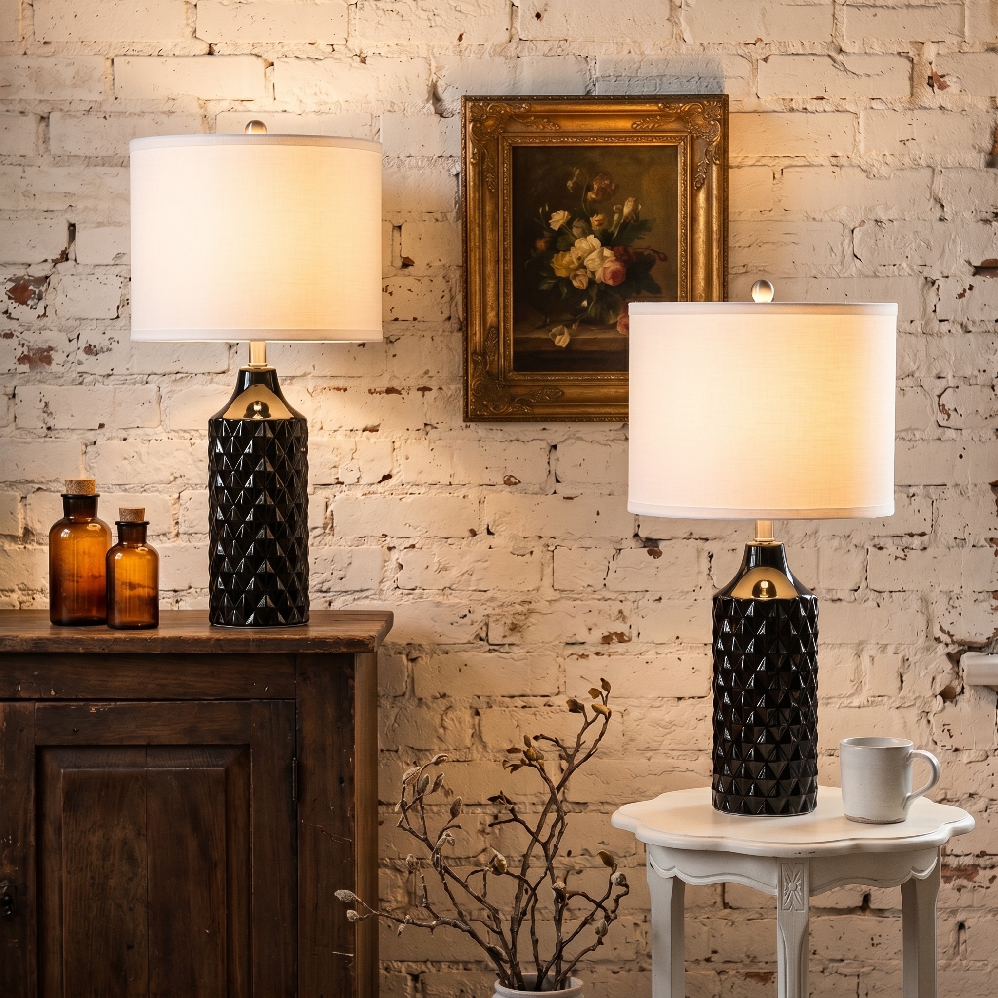 Ceramic Table Lamp 2Pack
