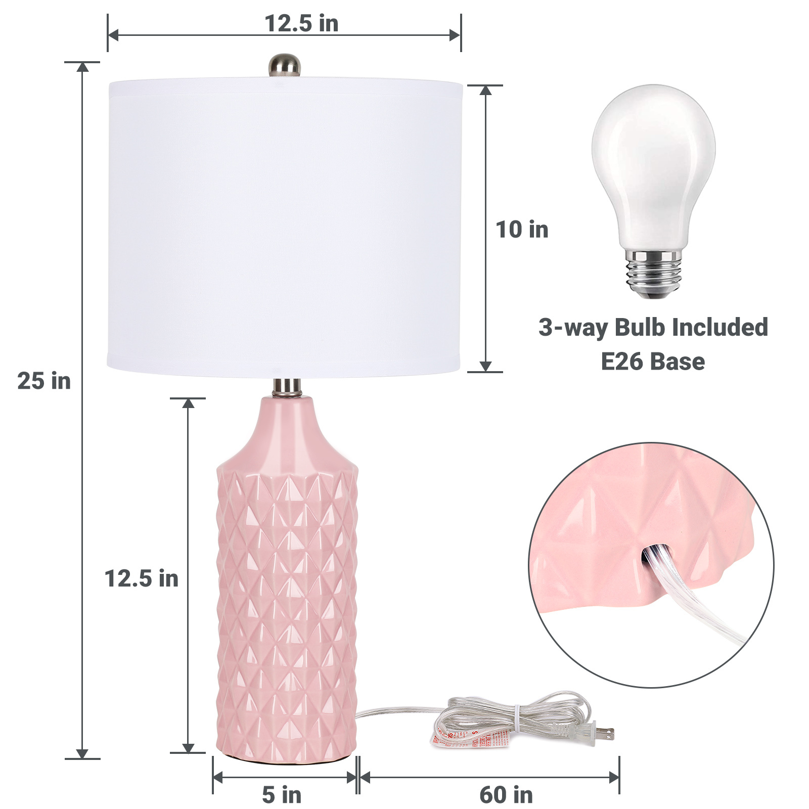 Ceramic Table Lamp 2Pack