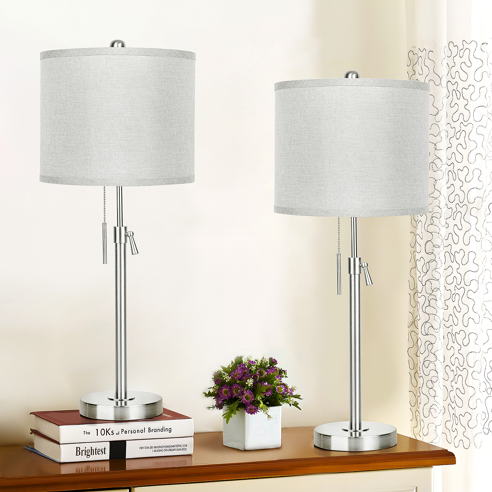 Marble Lift Function Table Lamp 30in-2Pack