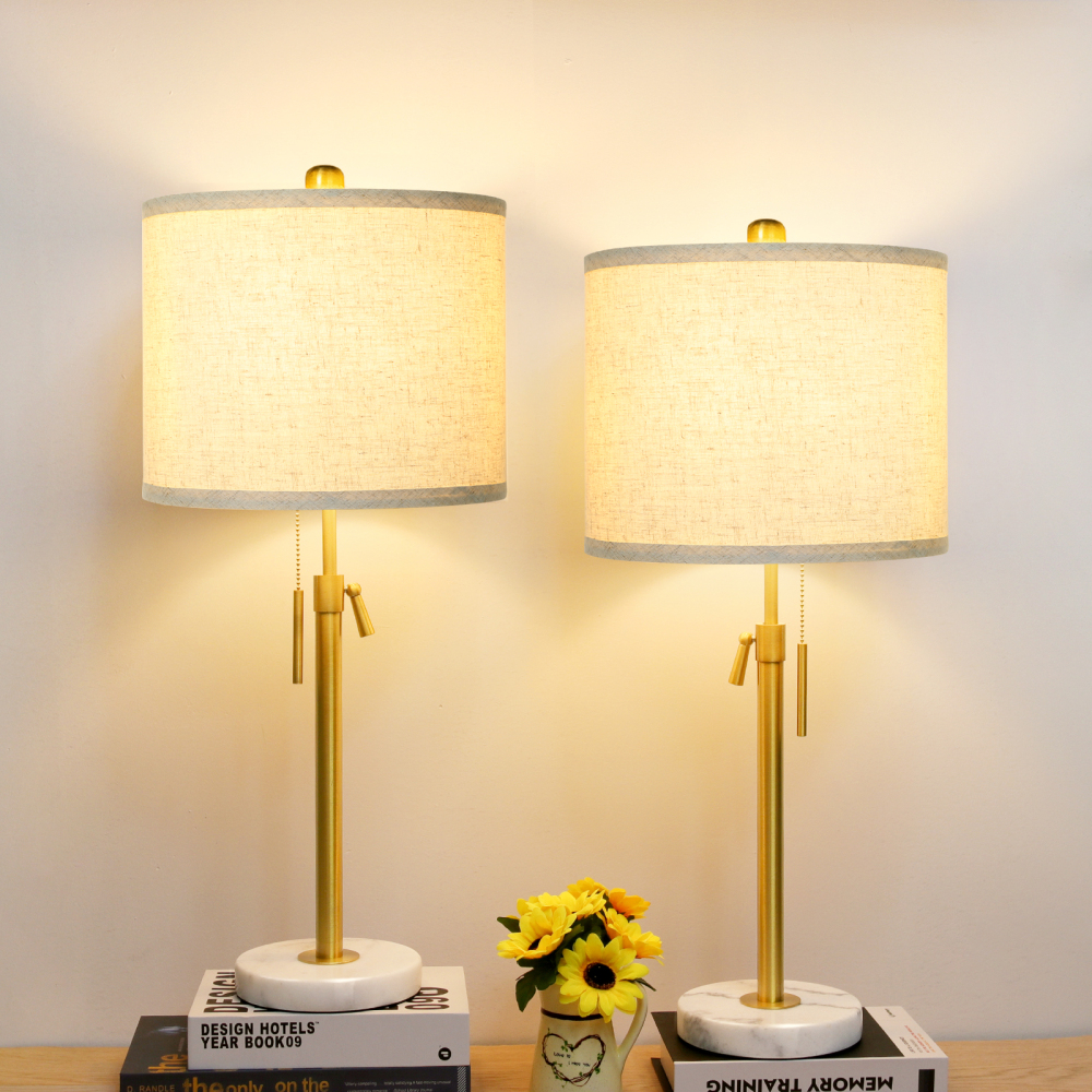 Marble Lift Function Table Lamp 30in-2Pack