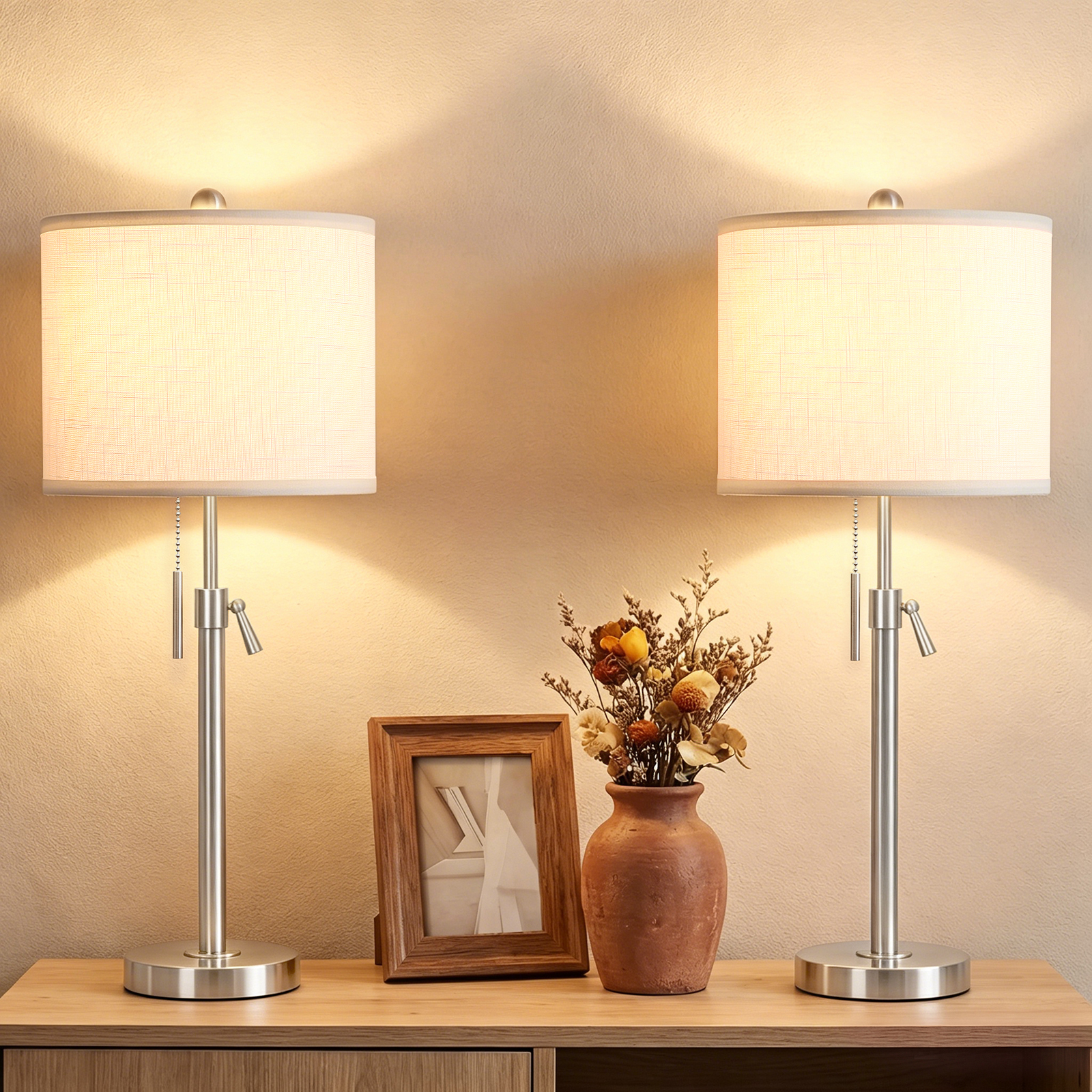 Marble Lift Function Table Lamp 30in-2Pack