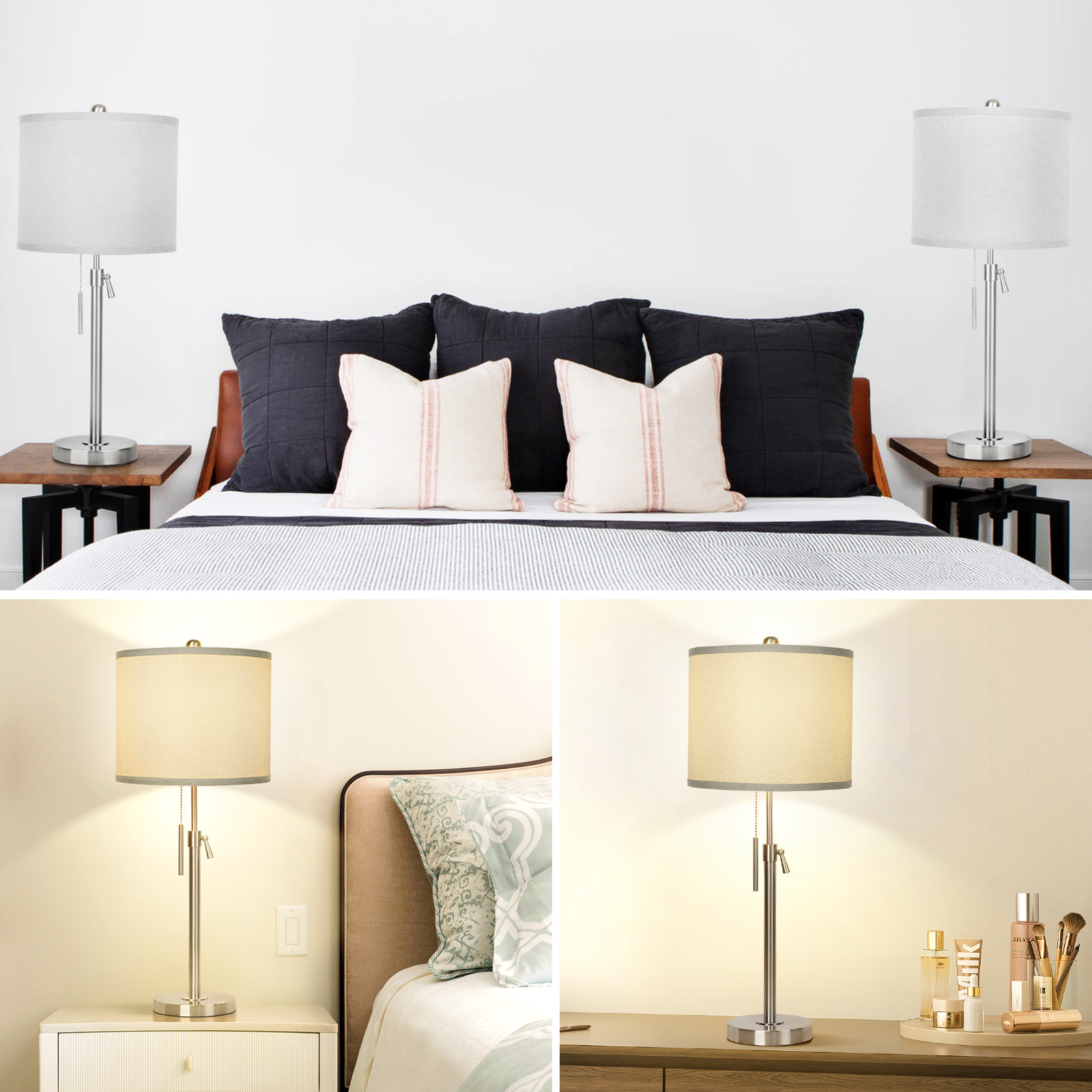 Marble Lift Function Table Lamp 30in-2Pack