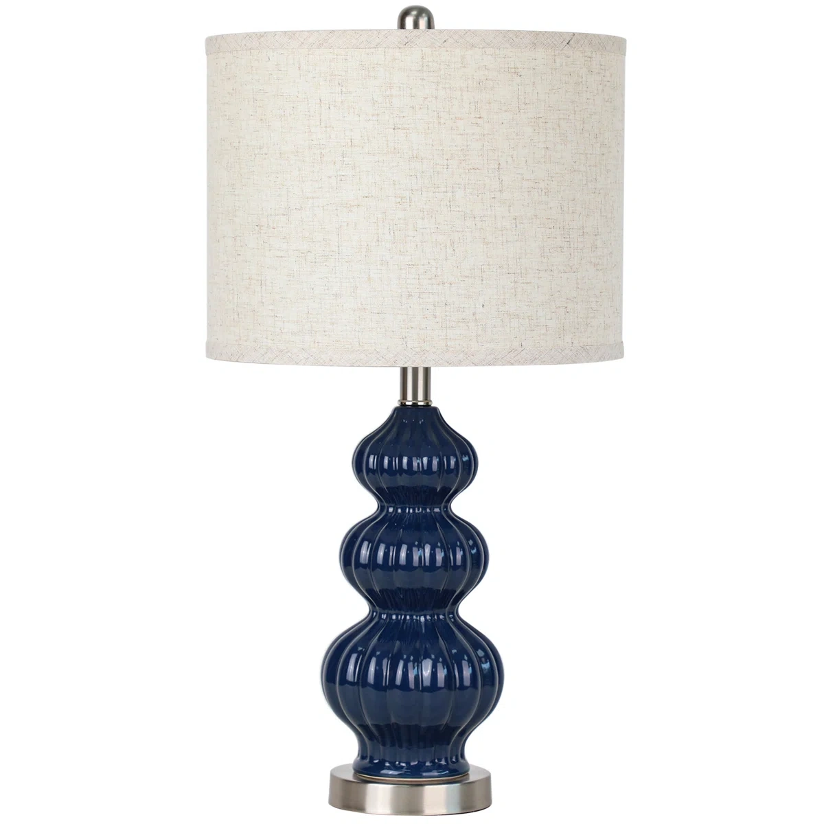 Gourd-shaped ceramic table lamp