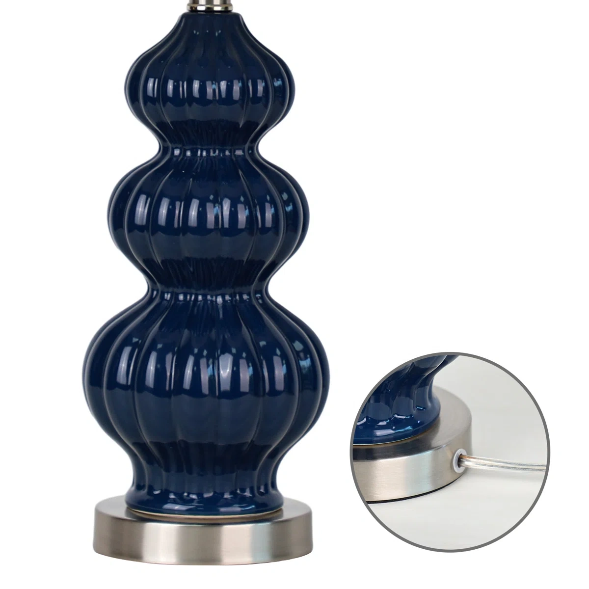 Gourd-shaped ceramic table lamp