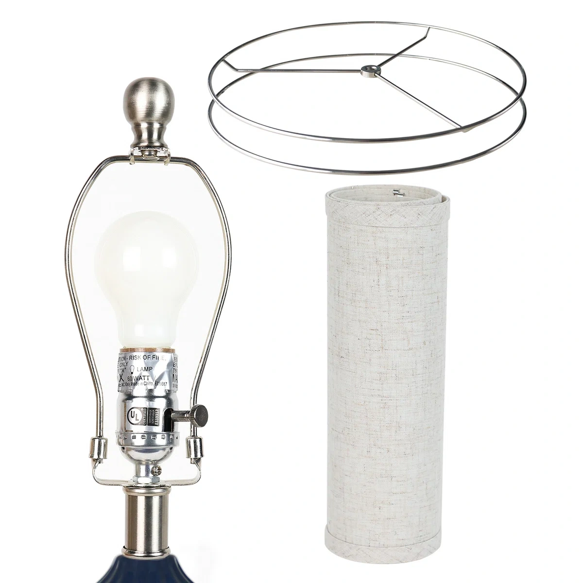 Gourd-shaped ceramic table lamp