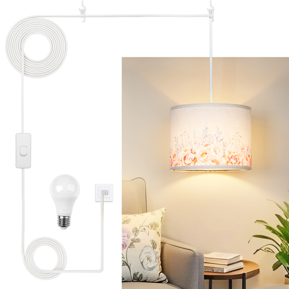Printed chandelier with plug
