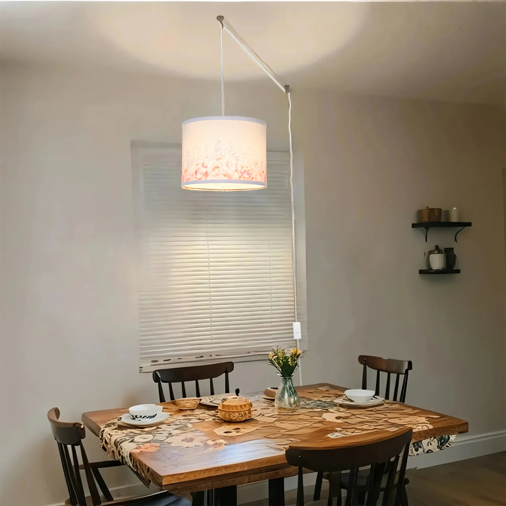 Printed chandelier with plug