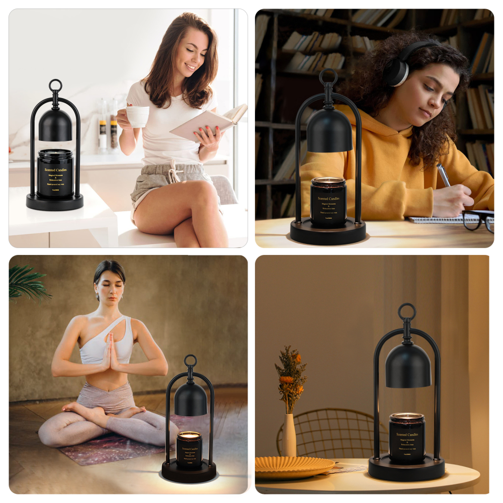 Metal wax lamp