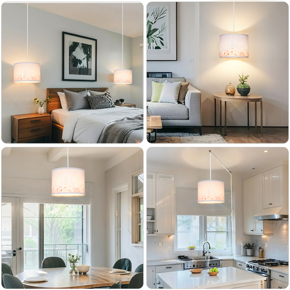 Printed chandelier with plug