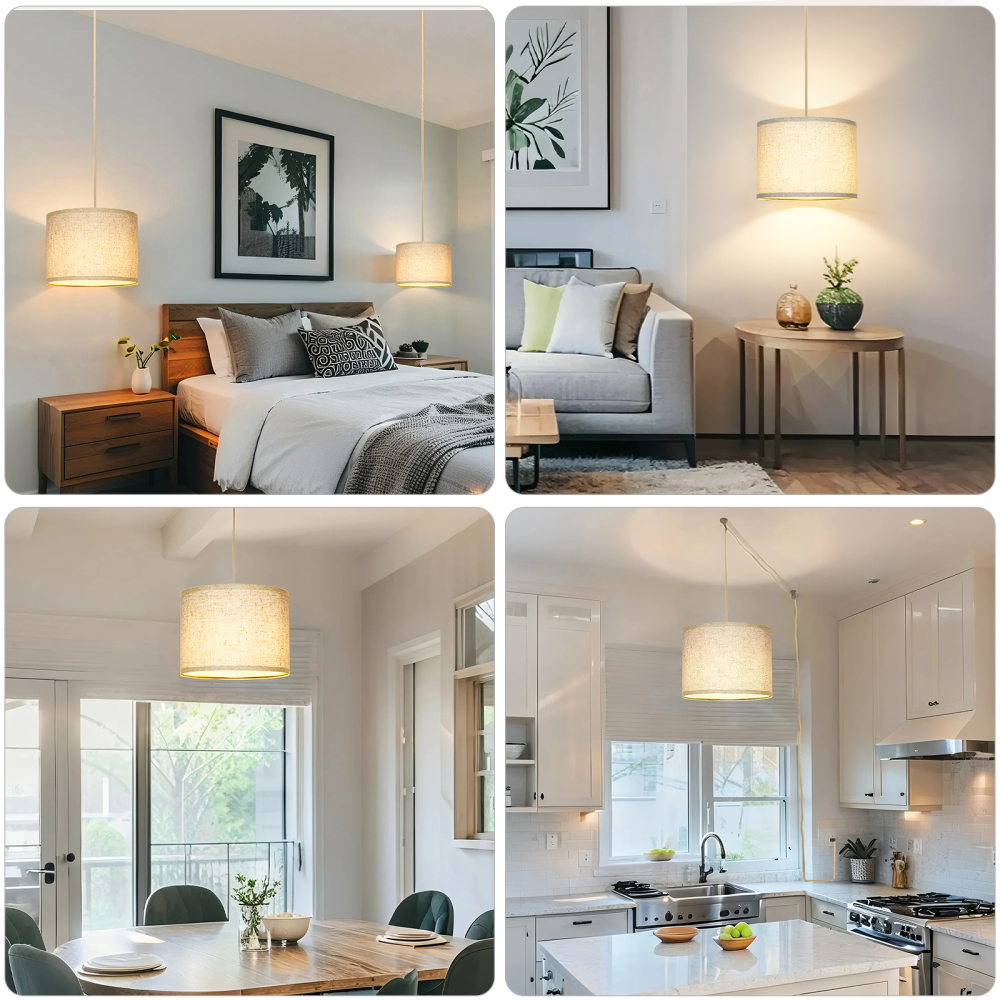 Printed chandelier with plug