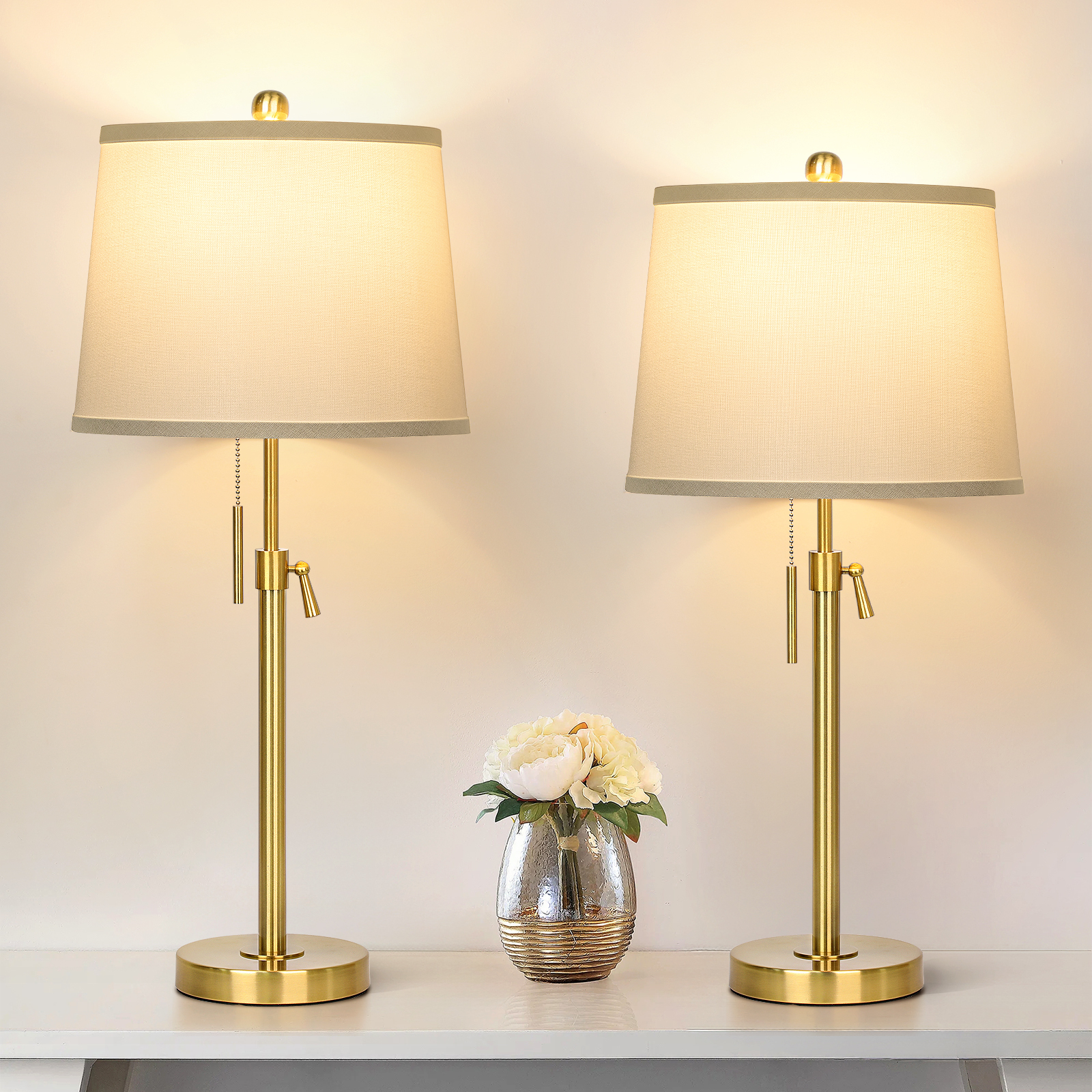 Metal Base Liftable Table Lamp-30in-2Pack